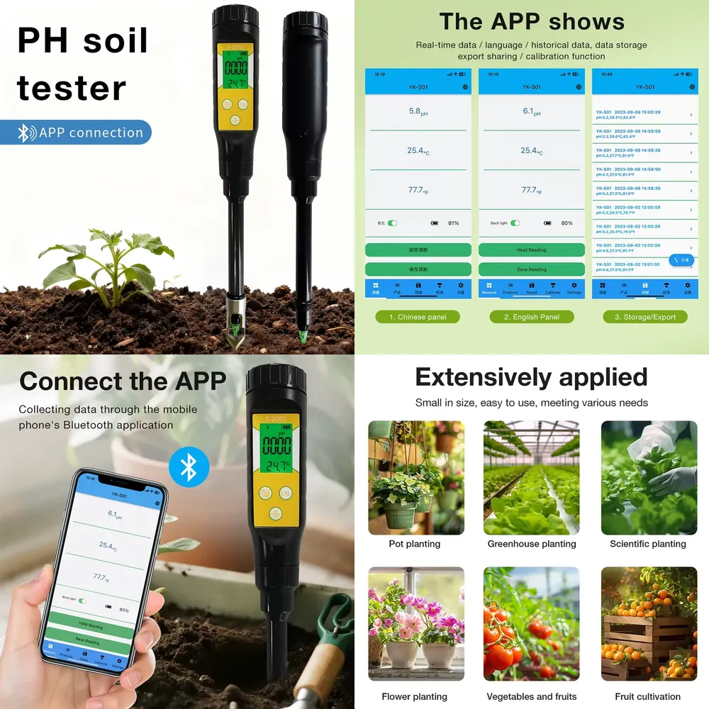 Smart Garden Usa - WAP01 스마트 토양 pH 측정기 (고정밀
