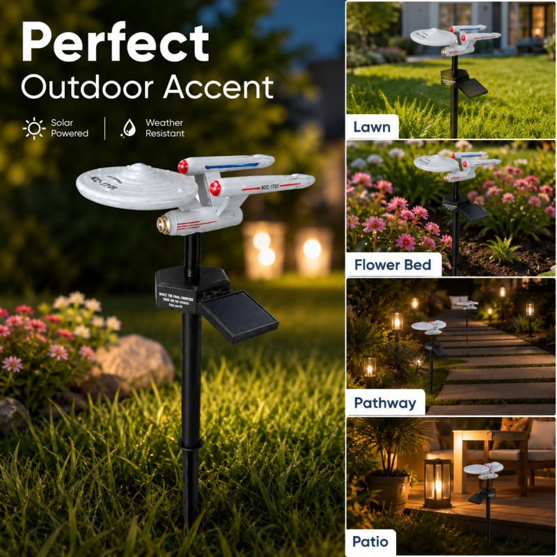 Smart Garden Lamp - 스타 트렉 USS 엔터프라이즈 솔라 가든