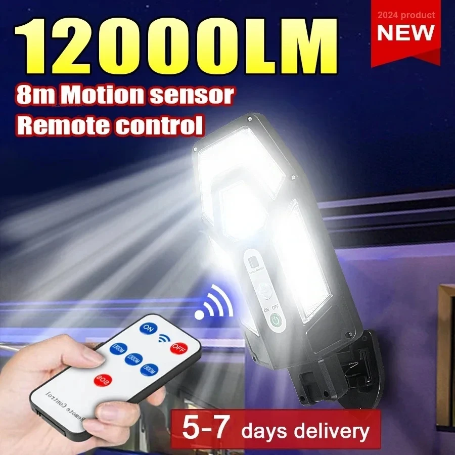 Smart Led Garden - 12000LM 강력한 태양광 벽등 리모컨 포함