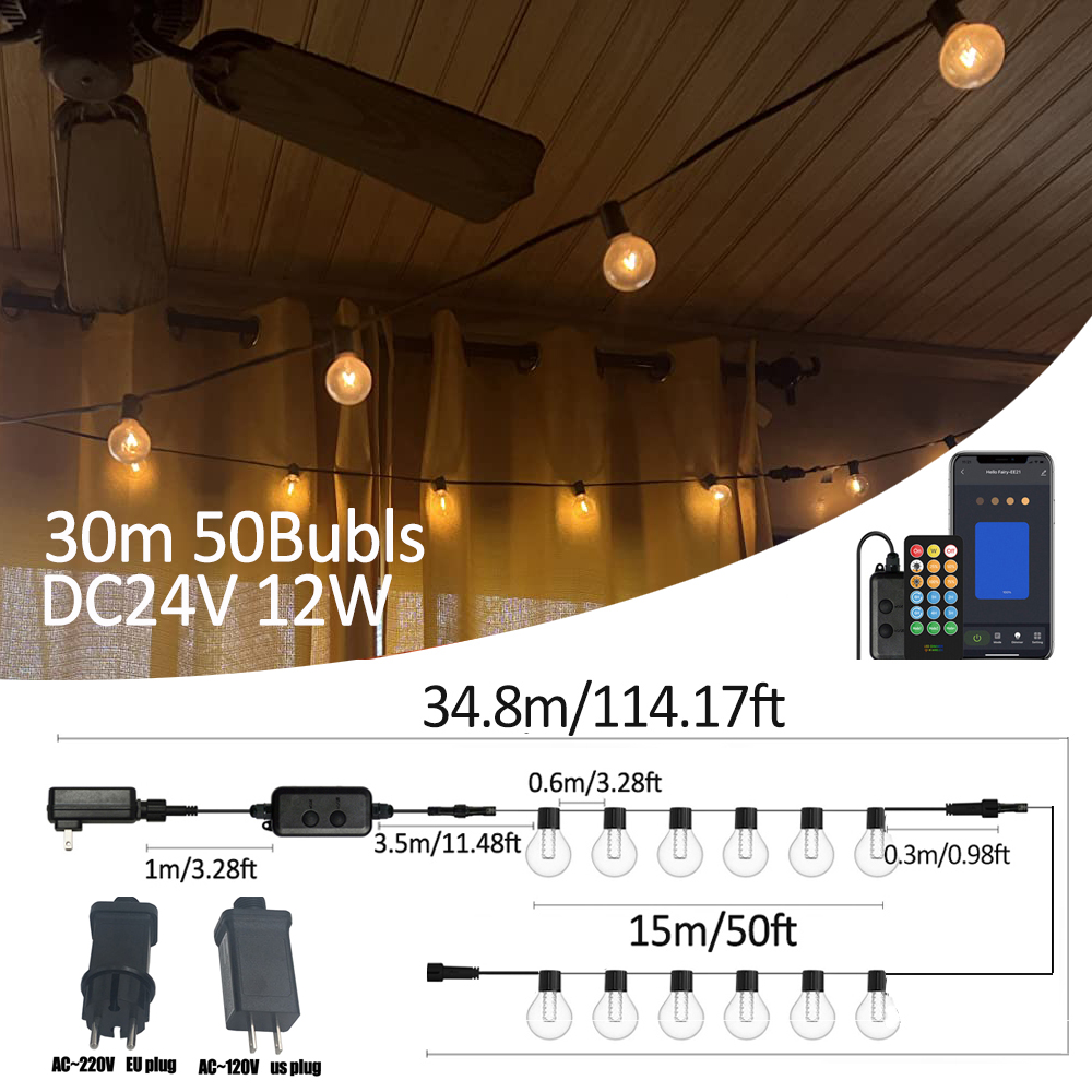 Smart Led Garden - G40 스마트 야외 DIY LED 스트링