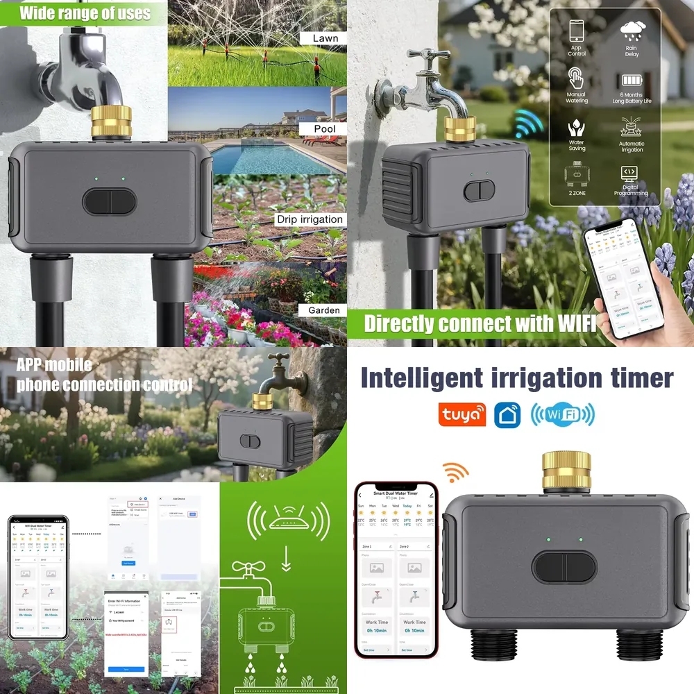 Smart Garden Usa - WAP01 WiFi 앱 제어 듀얼 호스