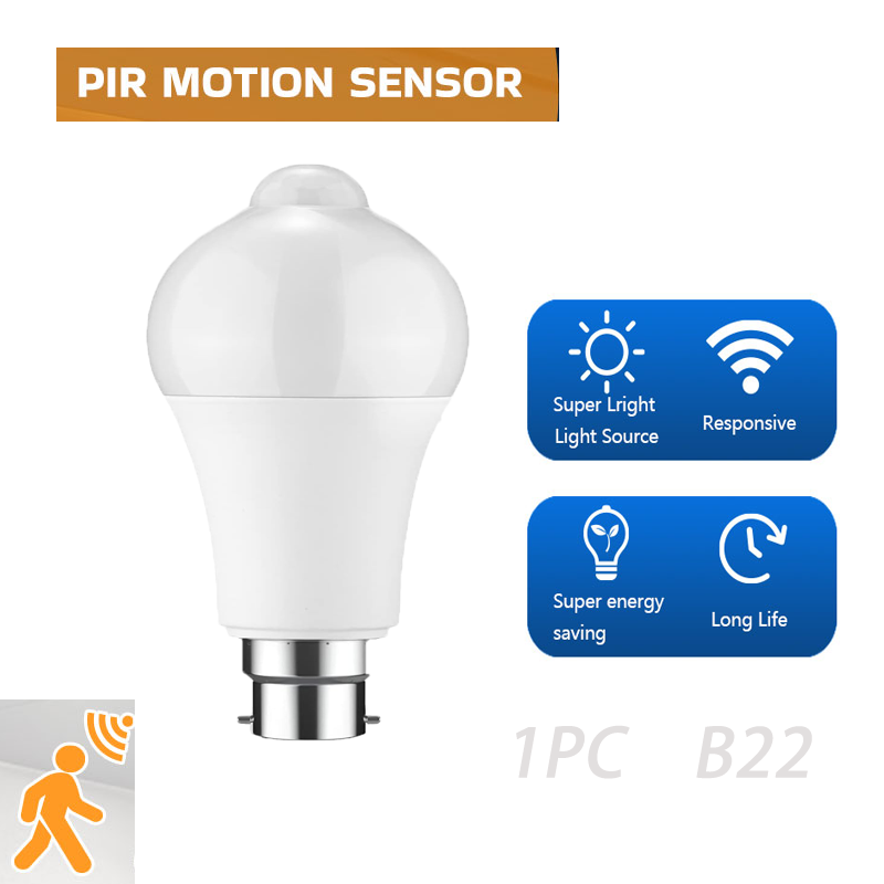 Smart Garden Led Lights - 1pc PIR 모션 센서 전구 B22