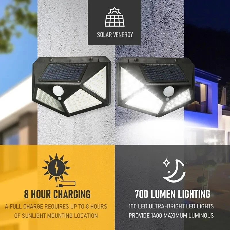 Smart Led Garden - 100Led 다기능 태양 램프 야외 정원