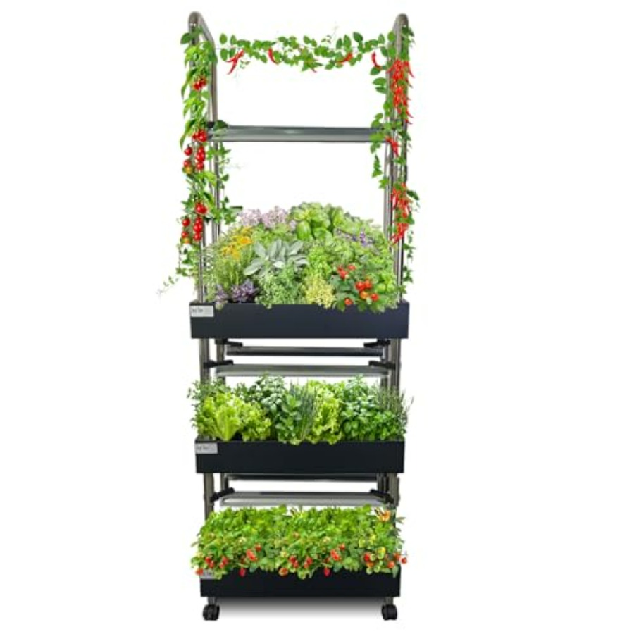 Smart Garden Indoor - 실내 수경재배 시스템: 스마트 풀스펙트럼 조명,