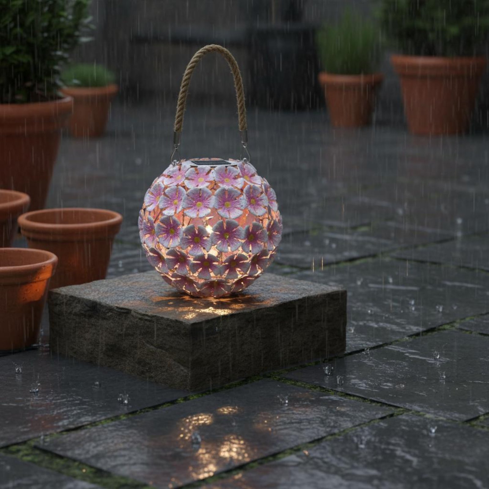 Smart Garden Lanterns - 걸이형 꽃 랜턴 따뜻한 백색 태양광