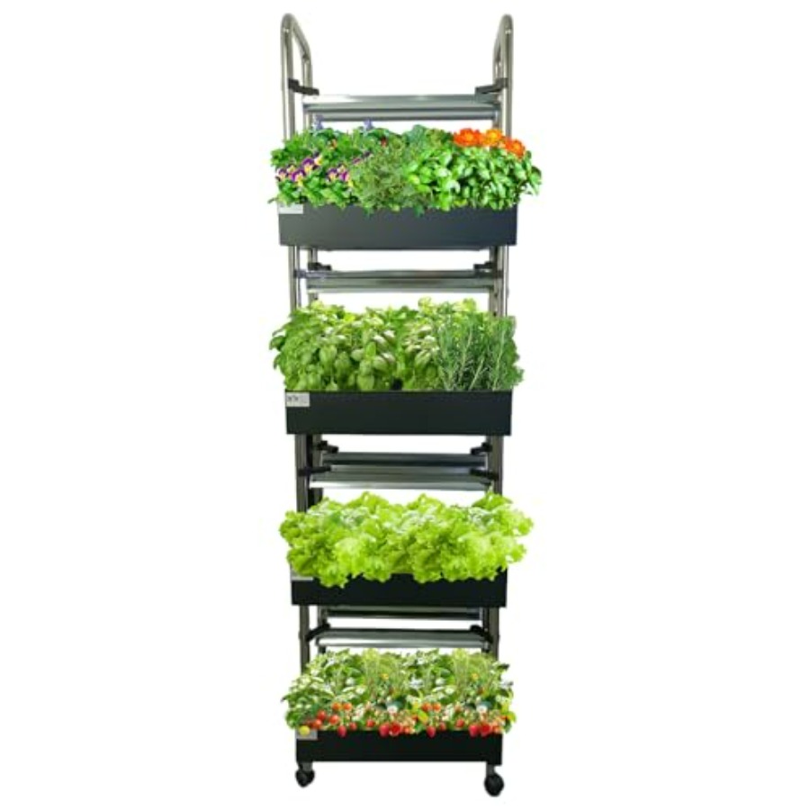 Smart Garden Indoor - 실내 수경재배 시스템: 스마트 풀스펙트럼 조명,