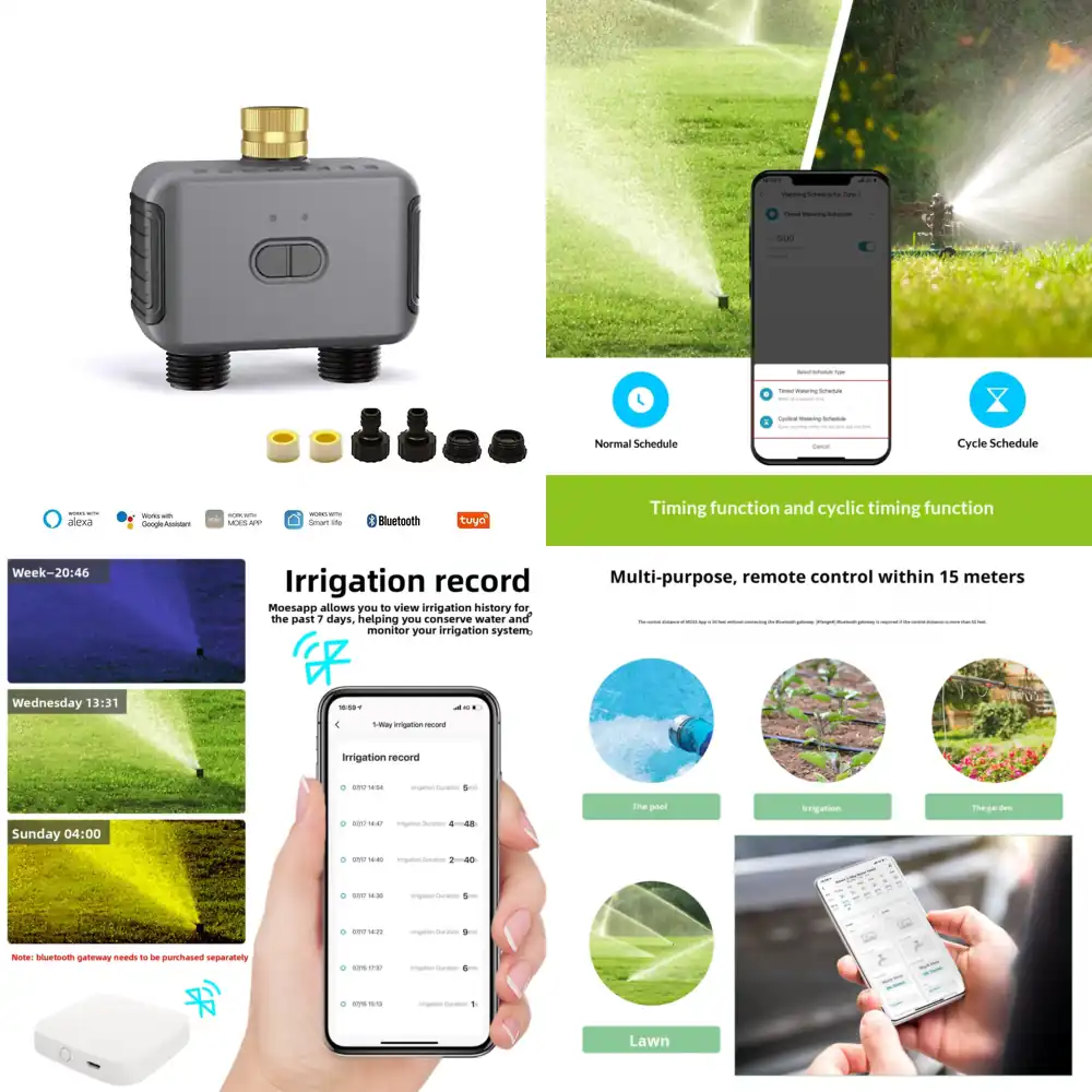 Smart Garden Valve - 큐윈 2026-스마트 홈 가든 2방향 관개