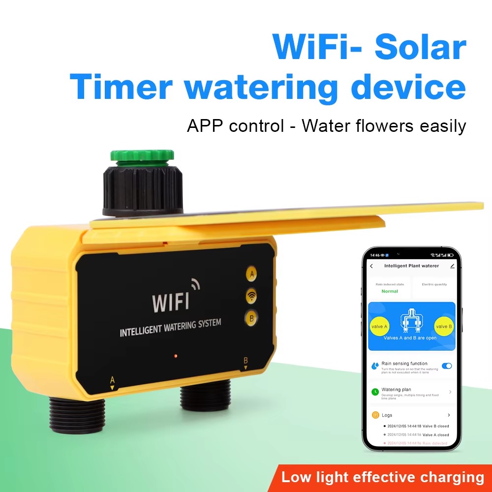 1/2 출력 WIFI 태양광 관개 타이밍 컨트롤러, 정 - Smart Garden Valve 리뷰 및 가격