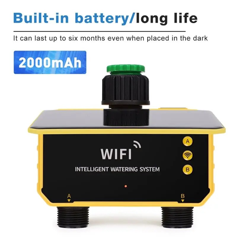 1/2 출력 WIFI 태양광 관개 타이밍 컨트롤러, 정 - Smart Garden Valve 리뷰 및 가격