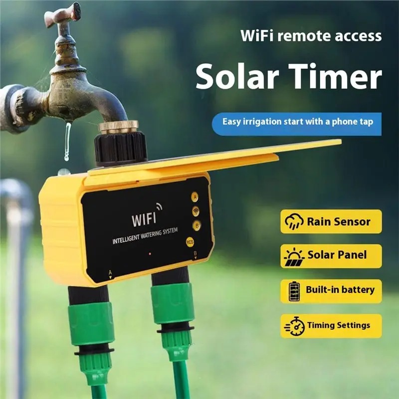 1/2 출력 WIFI 태양광 관개 타이밍 컨트롤러, 정 - Smart Garden Valve 리뷰 및 가격