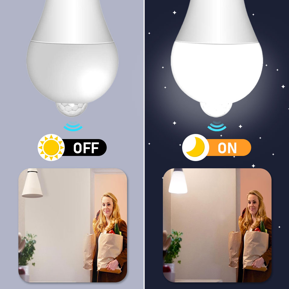 1pc PIR 모션 센서 전구 B22 6W 9W 12W - Smart Garden Led Lights 리뷰 및 가격