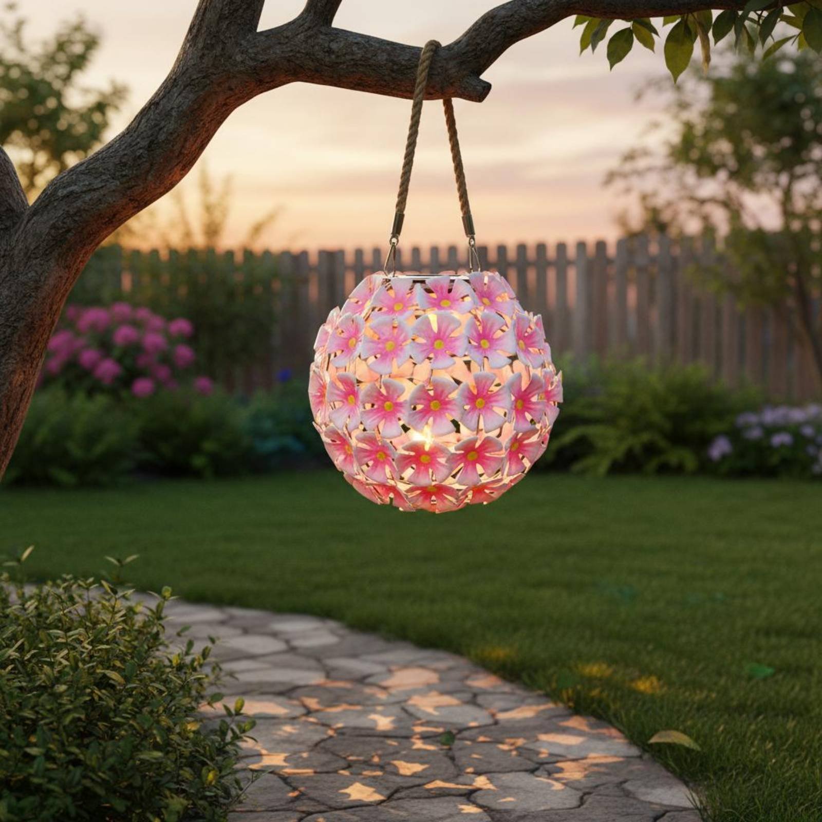 걸이형 꽃 랜턴 따뜻한 백색 태양광 꽃 조명 철제 정원 - Smart Garden Lanterns 리뷰 및 가격