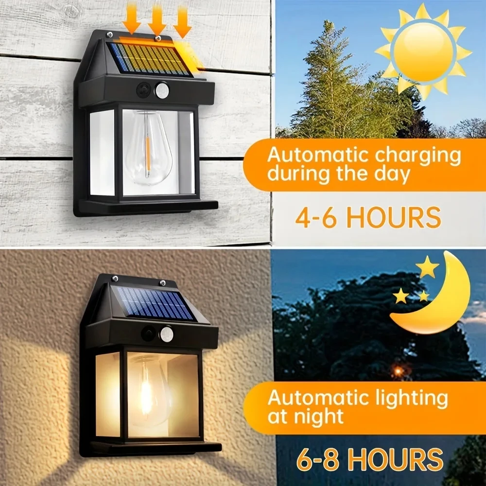 태양 텅스텐 밤 램프 지능형 모션 센서 벽 램프 3 조 - Smart Garden Lanterns 리뷰 및 가격