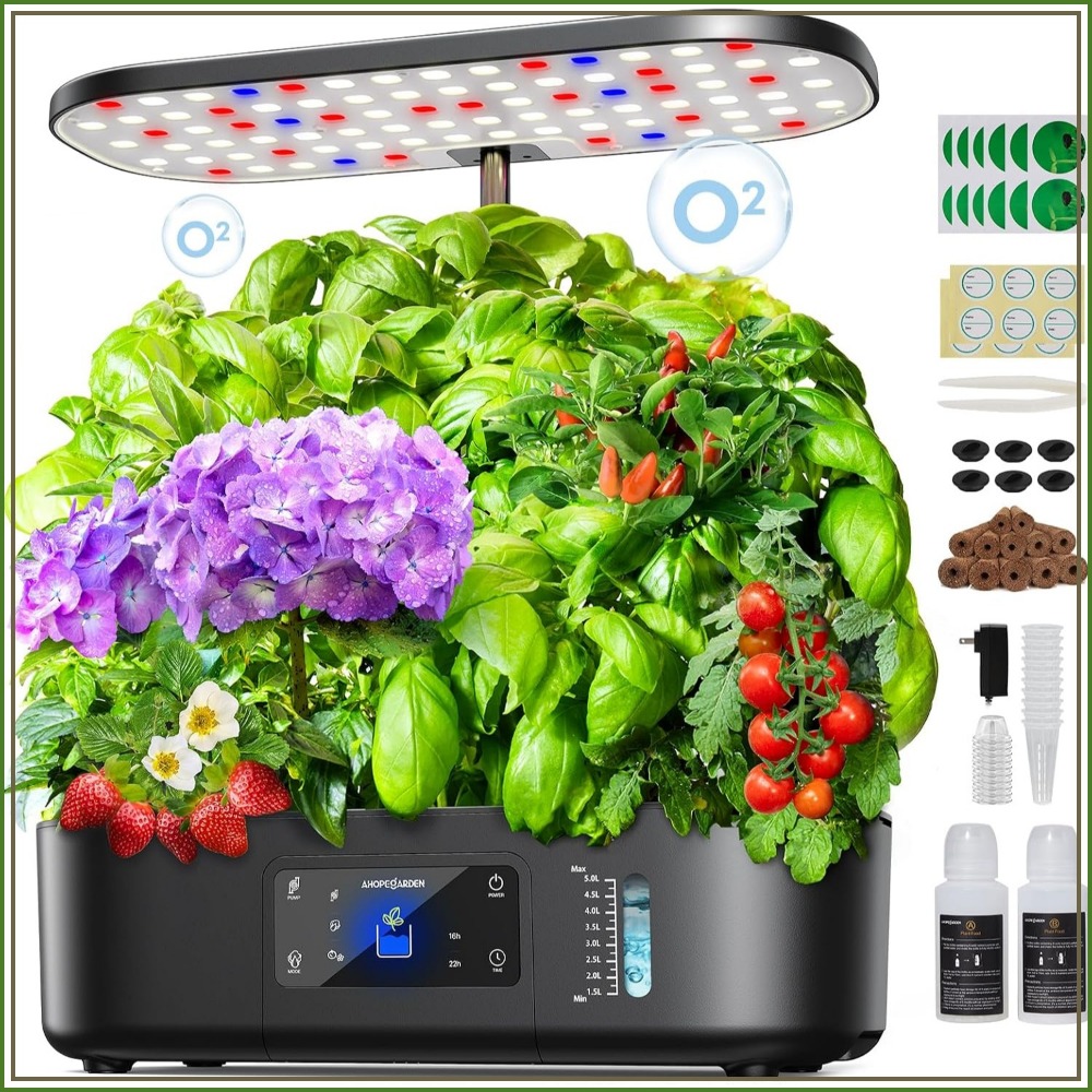 12포드 실내 수경 재배 정원(LCD 및 성장등 포함) - Hydroponic Grow Pod 리뷰 및 가격