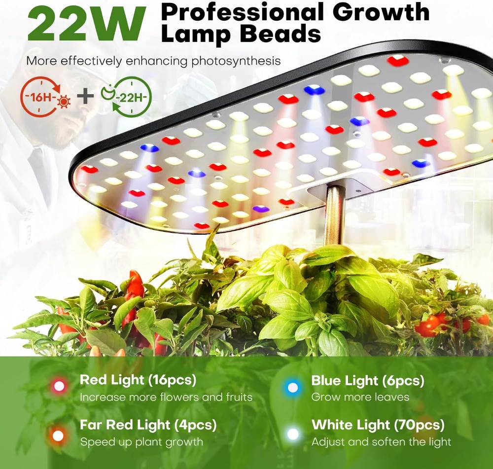 12포드 실내 수경 재배 정원(LCD 및 성장등 포함) - Hydroponic Grow Pod 리뷰 및 가격