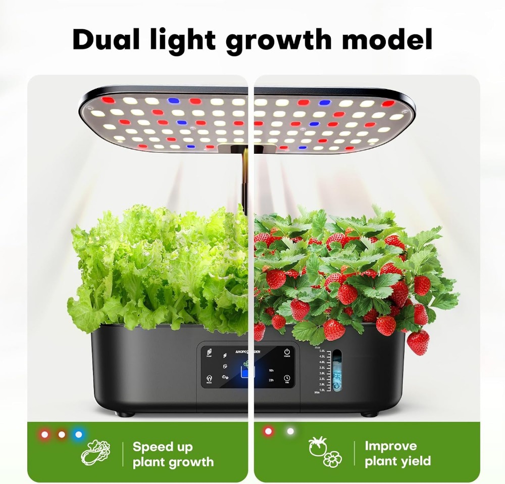 12포드 실내 수경 재배 정원(LCD 및 성장등 포함) - Hydroponic Grow Pod 리뷰 및 가격