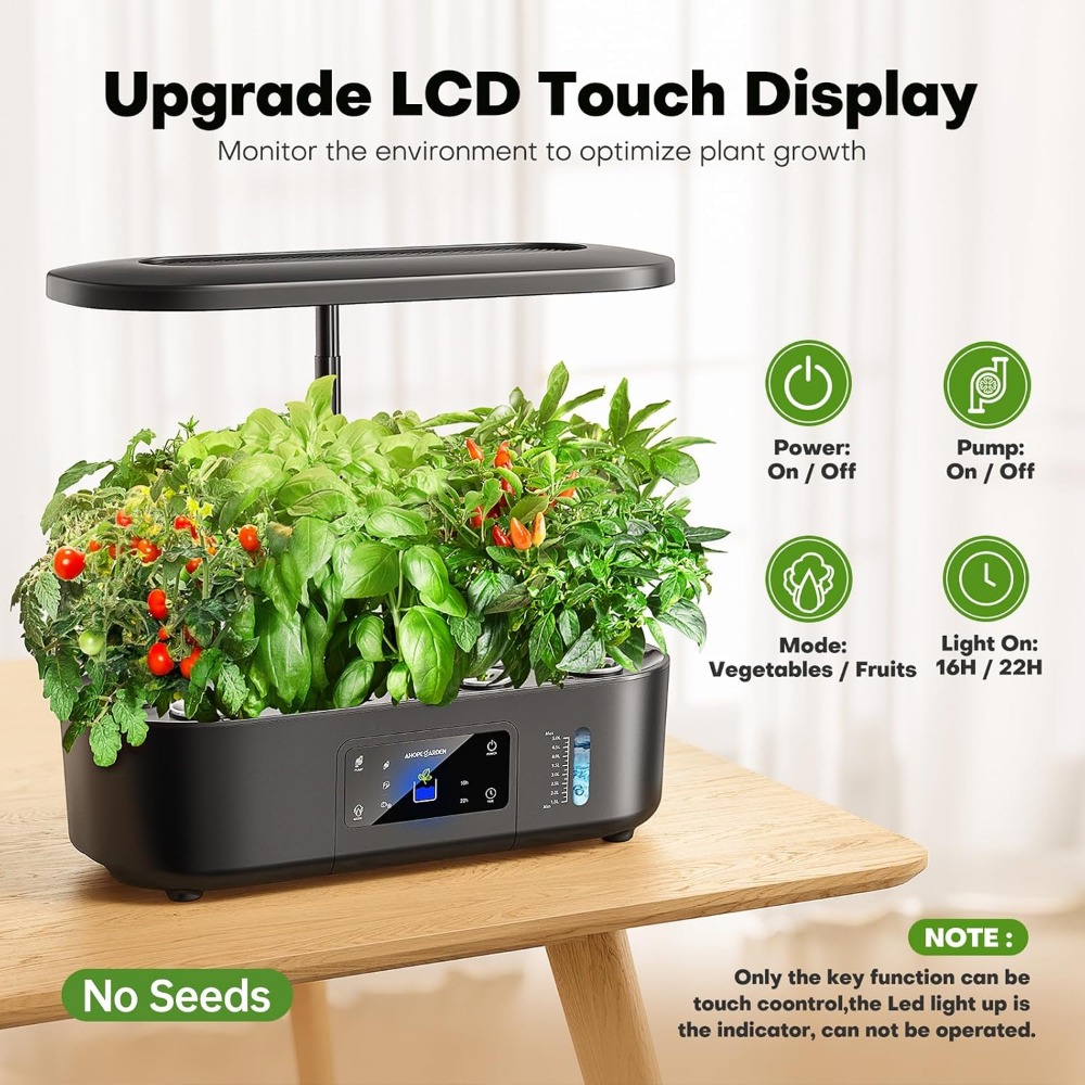 12포드 실내 수경 재배 정원(LCD 및 성장등 포함) - Hydroponic Grow Pod 리뷰 및 가격